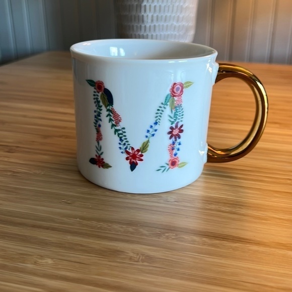 Opalhouse Flower Letter “M” Porcelain Mug - Picture 1 of 7